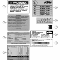 TECHNISCHE INFO AUFKLEBER