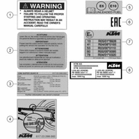 TECHNISCHE INFO AUFKLEBER