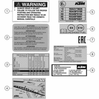 TECHNISCHE INFO AUFKLEBER