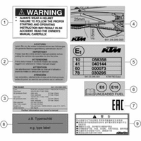 TECHNISCHE INFO AUFKLEBER