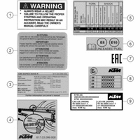 TECHNISCHE INFO AUFKLEBER