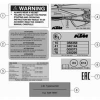 TECHNISCHE INFO AUFKLEBER