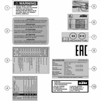 TECHNISCHE INFO AUFKLEBER