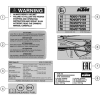 TECHNISCHE INFO AUFKLEBER