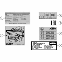 TECHNISCHE INFO AUFKLEBER