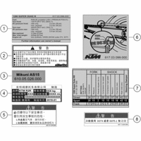 TECHNISCHE INFO AUFKLEBER