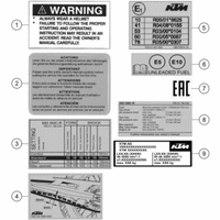 TECHNISCHE INFO AUFKLEBER