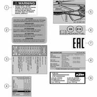 TECHNISCHE INFO AUFKLEBER