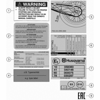 TECHNISCHE INFO AUFKLEBER