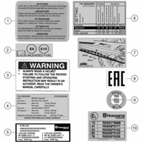 TECHNISCHE INFO AUFKLEBER