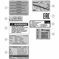 TECHNISCHE INFO AUFKLEBER