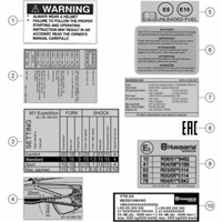 TECHNISCHE INFO AUFKLEBER